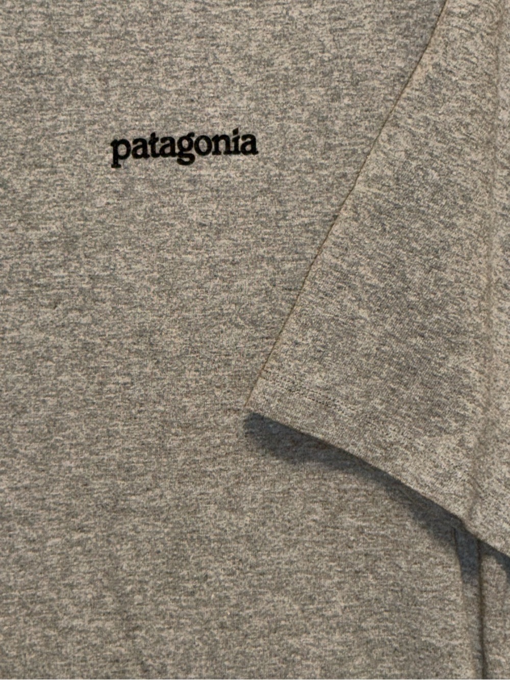 Patagonia Gray Interior Label Tee with Subtle Black Print - Picture 7 of 9